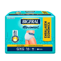 Roupa Íntima Bigfral Moviment G/XG 16 Unidades