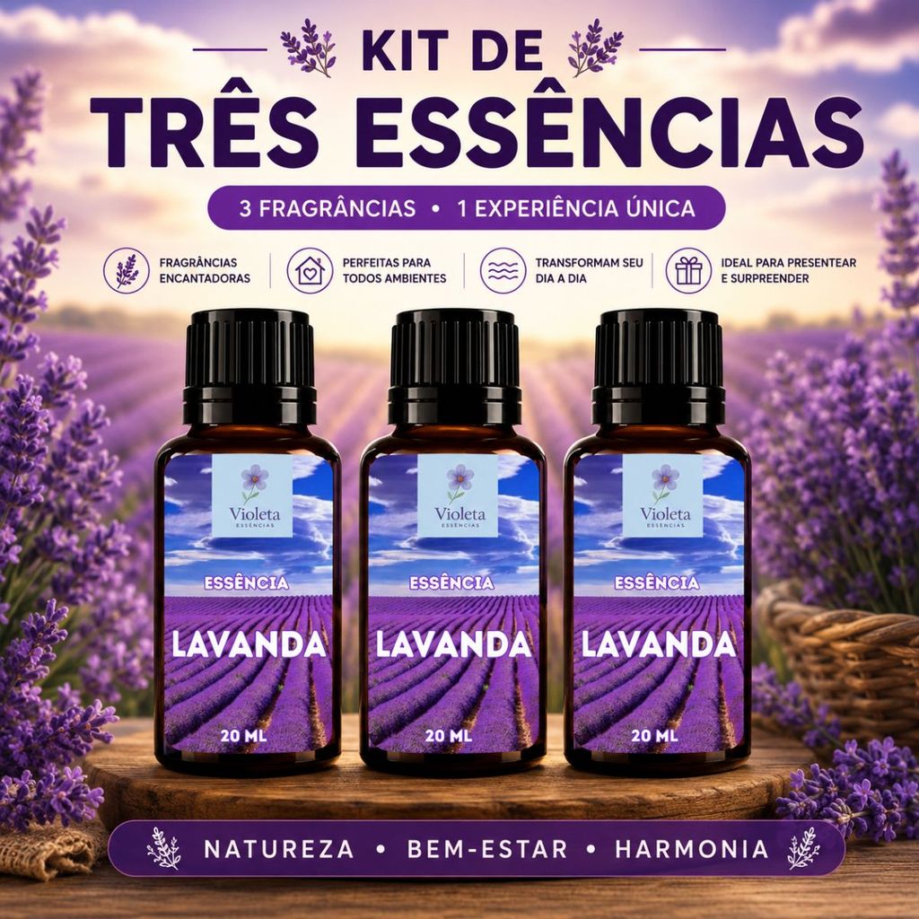 Kit 3 Essências ou Individual 20ml Hidrossolúvel p/ Umidificador Difusor Aromatizador mais vendido