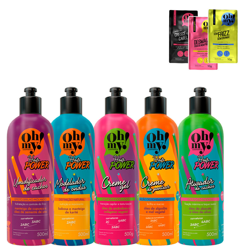 Kit 5 Cremes 500gr Oh My! Hair Power