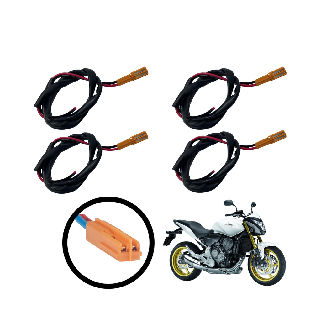Kit 4 Conector de Seta Pisca Hornet600 Transalp Cb1000 Fêmea