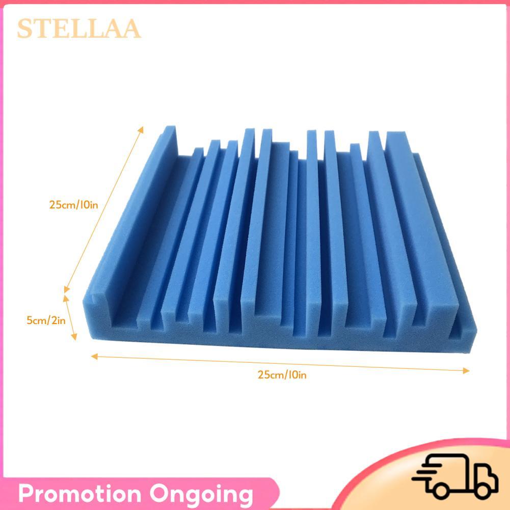 stellaa 6pcs 10x10x2 polegadas Espuma de isolamento acústico de estúdio de alta densidade retardante de fogo para