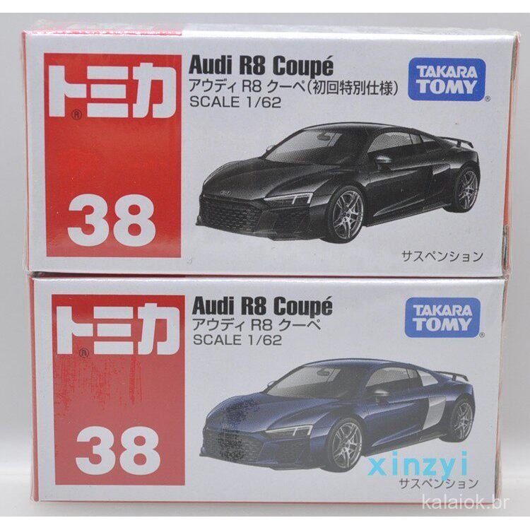 Versão japonesa TOMY TOMICA modelo de carro 38 AUDI R8 COUPE carro esportivo 9L7Z