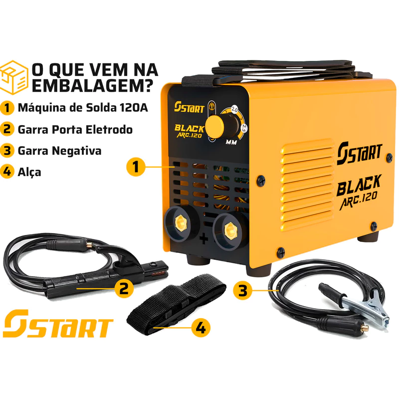 Máquina de Solda Inversora Portátil Black Arc Start MMA — foto 2