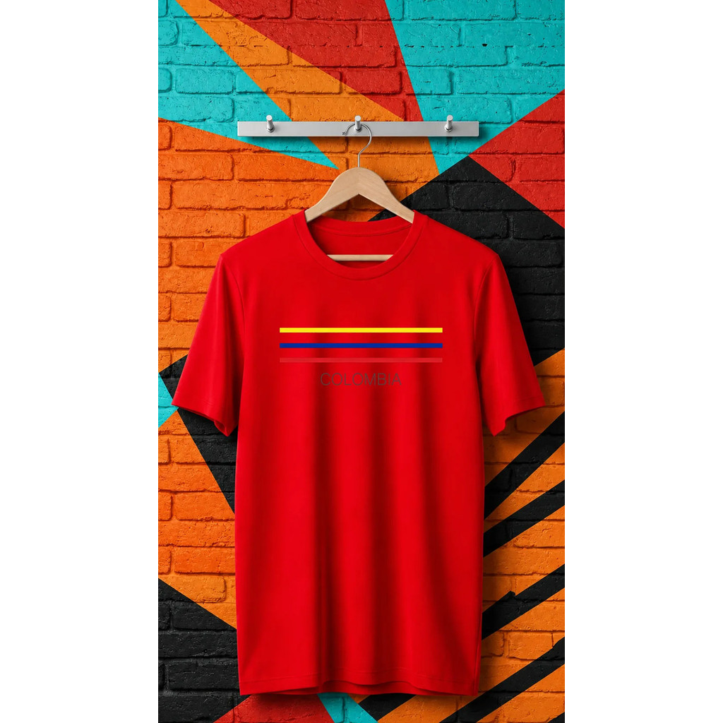 Camisa Camiseta Básica Adequado Colombia 3 Listra