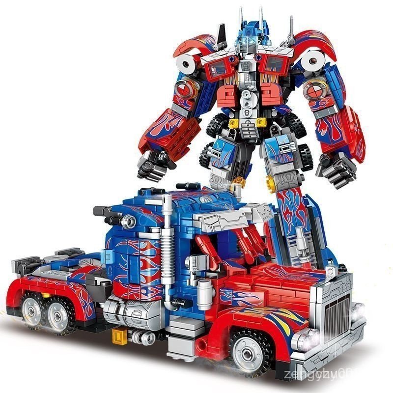 Legos Transformers Optimus Prime - Blocos de Montar Carro Robô Dahuangfeng Brinquedos Infantis