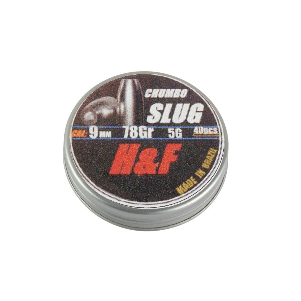 Chumbinho Slug 9mm 78 Grains 40pçs - H&F