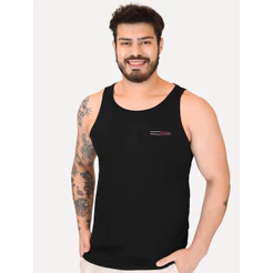 Regata Tommy Jeans Masculina Slim Entry Graphiv Tank Ext Preta