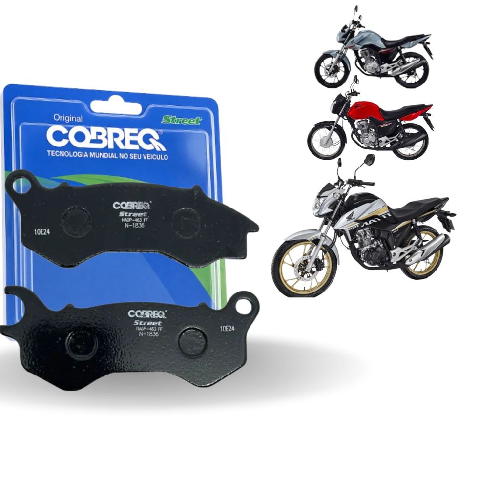 PASTILHA FREIO DIANTEIRA MOTO COBREQ N1836
