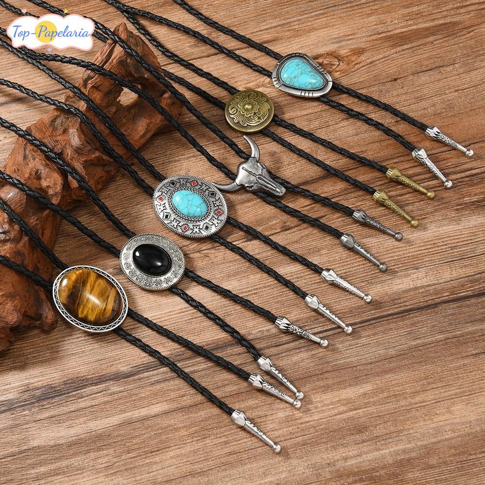 Colar Perfumado Com Gravata Bolo , Disco Redondo Artístico Vintage Turquesa Pingente , Prata Antiga