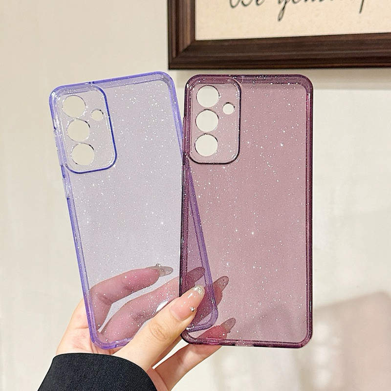 capa capinha com brilho proteção de câmera pra Samsung A06 A13 A14 A15 A16 A25 A26 A34 A35 A36 A55 A56 A07 A17 A54