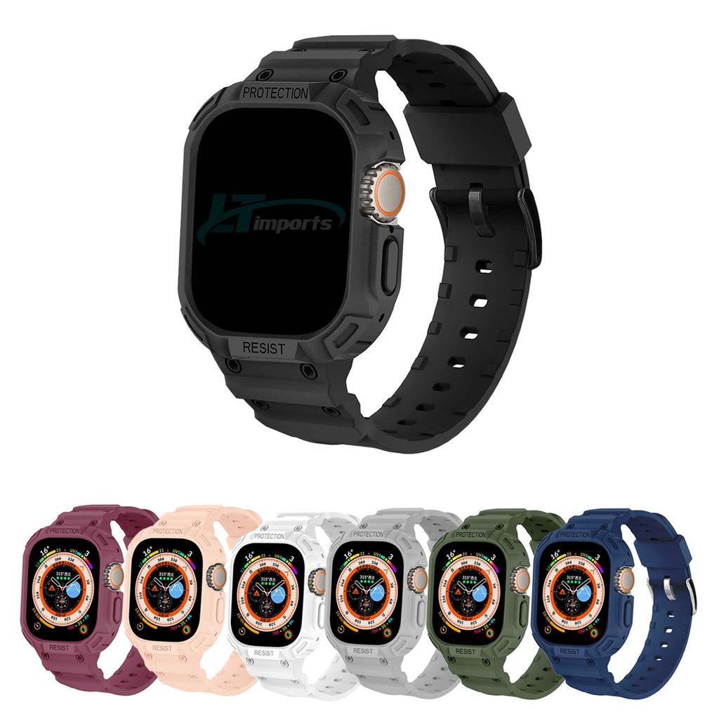 Pulseira Capa Armadura TPU LTIMPORTS compativel com Apple Watch Ultra 49mm 3 2 1