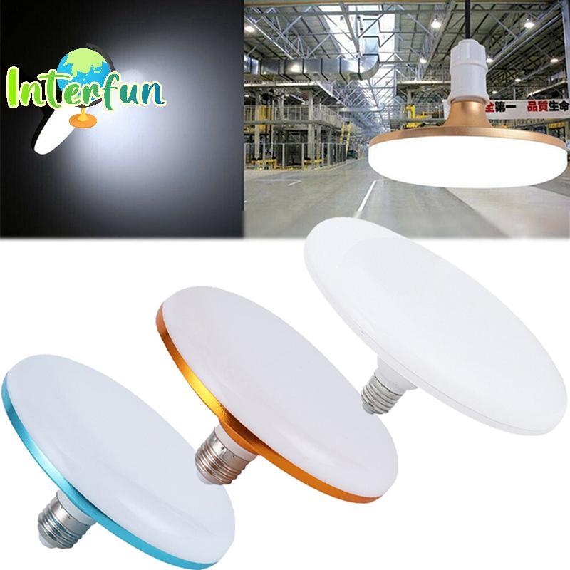 [InterfunB] Lâmpada Led E27 Super Brilhante 12W 18W 24W 36W 50W UFO Leds Luzes Interior Branco Quente Iluminação Candeei