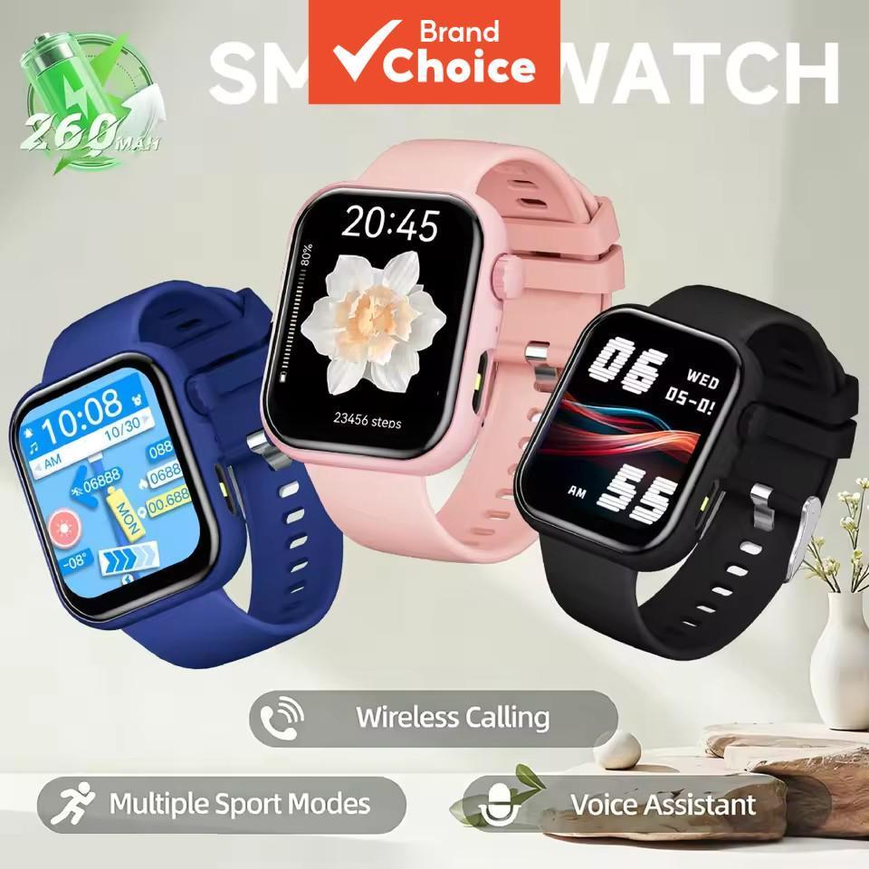 Novo Smartwatch Inteligente Fitness para Homens e Mulheres com Chamada Bluetooth, Conexão Wireless, SIRI Inteligente,