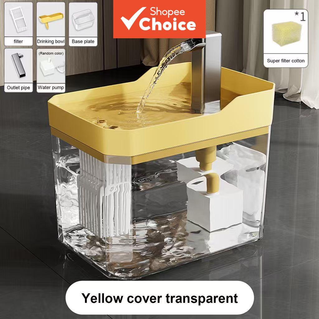Fonte de água automática sem fio para animais de estimação com filtro, bebedouro interno com dispensador para gatos e
