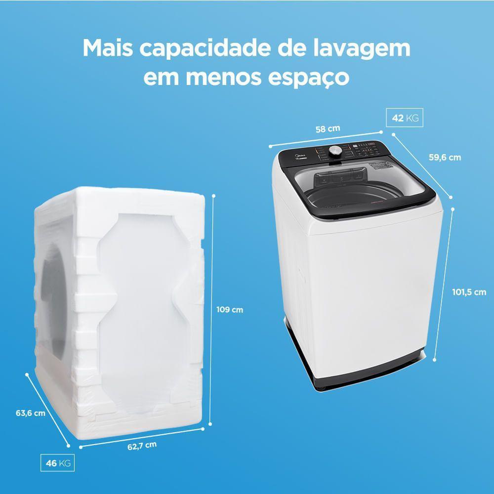 Máquina de Lavar Roupas Midea MA512W130AWK-05 13kg Automática Branca com Água Quente 220V · foto 2
