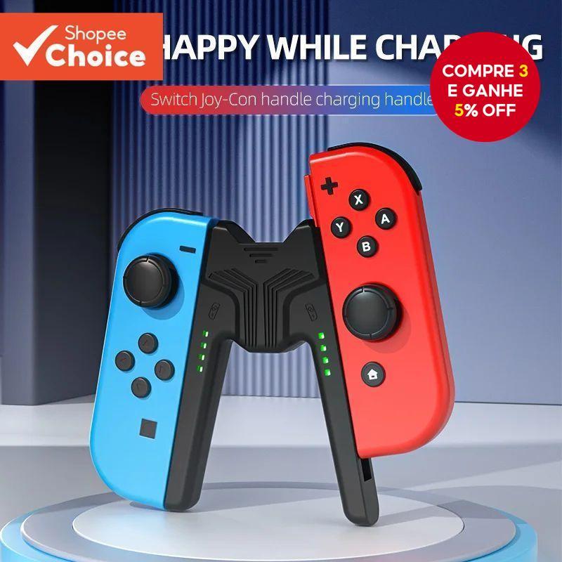 Suporte De Aperto De Carregamento Aolion Para Switch Joycon Handle Gaming Controller Grip Charging Station