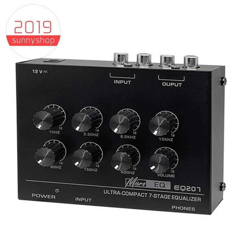 [Bestseller S] Pré-Amplificador EQ207 Equalizadores De 7 Bandas Modificadores De Som DC12V Entrada De Energia Mixer De Á