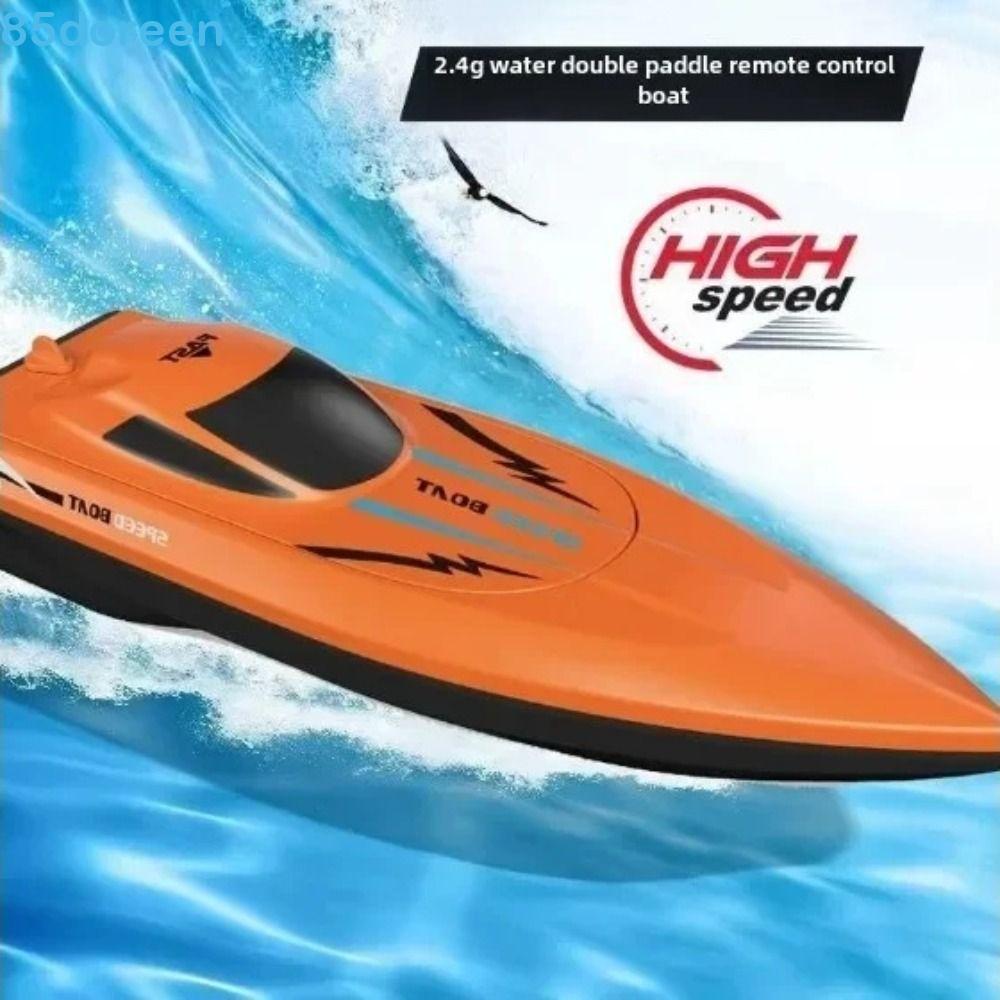 DOREEN1 Racer RC Boats , Barco De Controle Remoto À Prova D'água De Alta Velocidade Vela 2.4G Brinquedo De Lancha Sem Fi