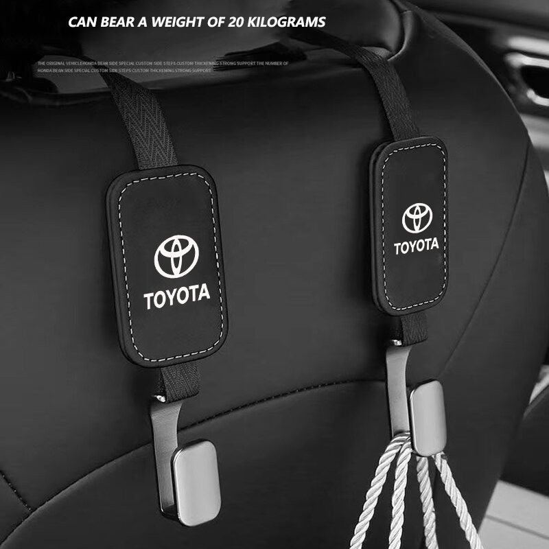 Gancho de camurça para encosto de banco de carro, adequado para o interior de carros Toyota Hiace, Avanza, Camry, Vios,