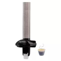 DISPENSER SUPORTE PORTA COPOS P/COPOS "CAFÉ" MULTICOPO NOBRE 50 a 80 ML - PRETO