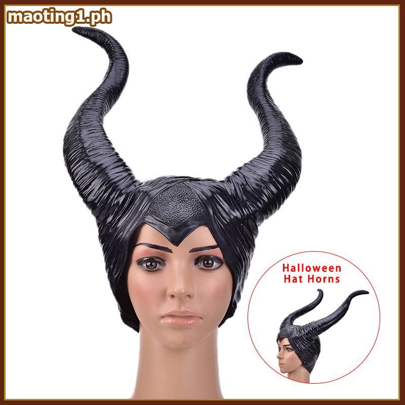 [Novo] Chapéu De Halloween Chifres Cosplay Malévola Rainha Má Fantasia De [PH]