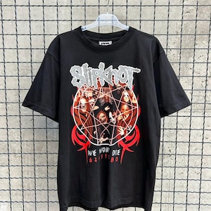 Camiseta Masculina Feminina Oversized Estampa Slipknot Pentagrama Integrantes Heavy Metal Streetwear T-shirt