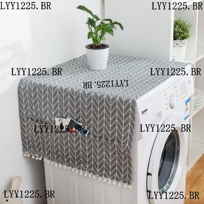 Tampa Protetora Contra Poeira Para Máquina De Lavar Microondas Forno De Linho Geladeira Cozinha Decoração Saco De Armaze