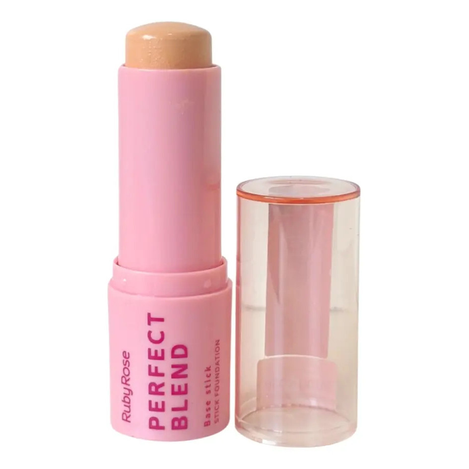 Base Stick Ruby Rose Perfect Blend Em Bastão Cremosa Tom Fs10
