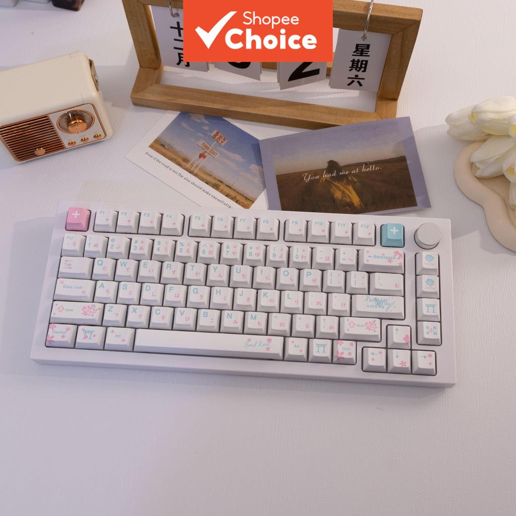 140 teclas PBT sublimação de cor perfil Cherry compatível com teclados mecânicos de interruptor MX