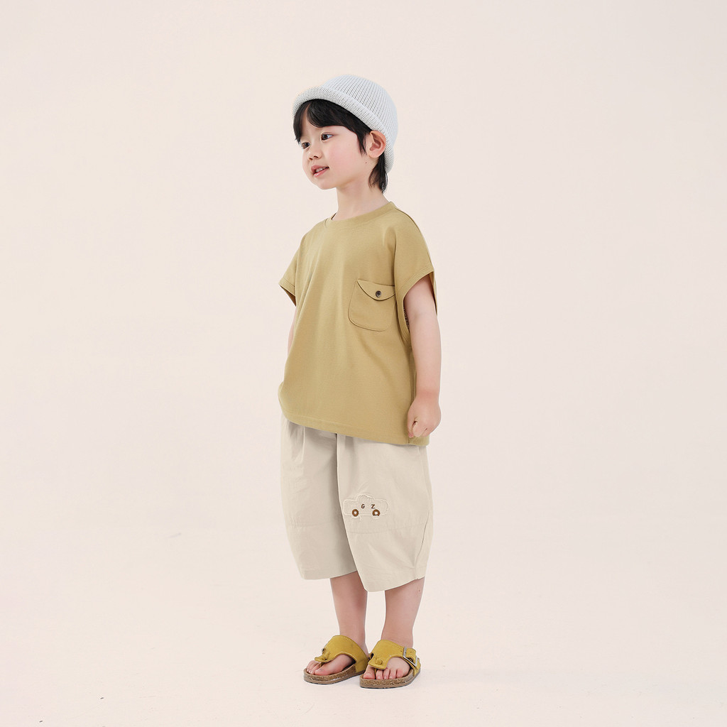 Meninos camiseta de manga curta crianças verão novo estilo médio pequeno crianças fino topo meninos meia manga