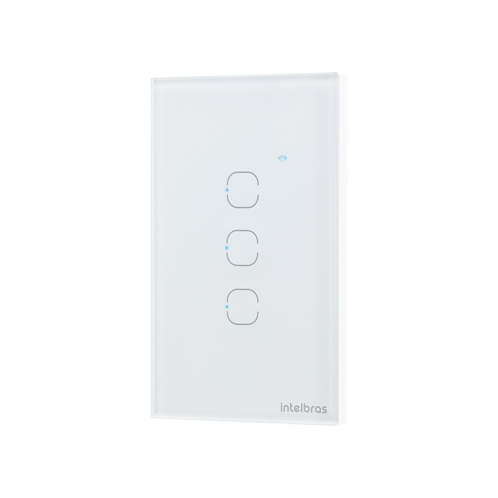 Interruptor Touch Inteligente 3 Teclas EIW 1003 Intelbras Branco