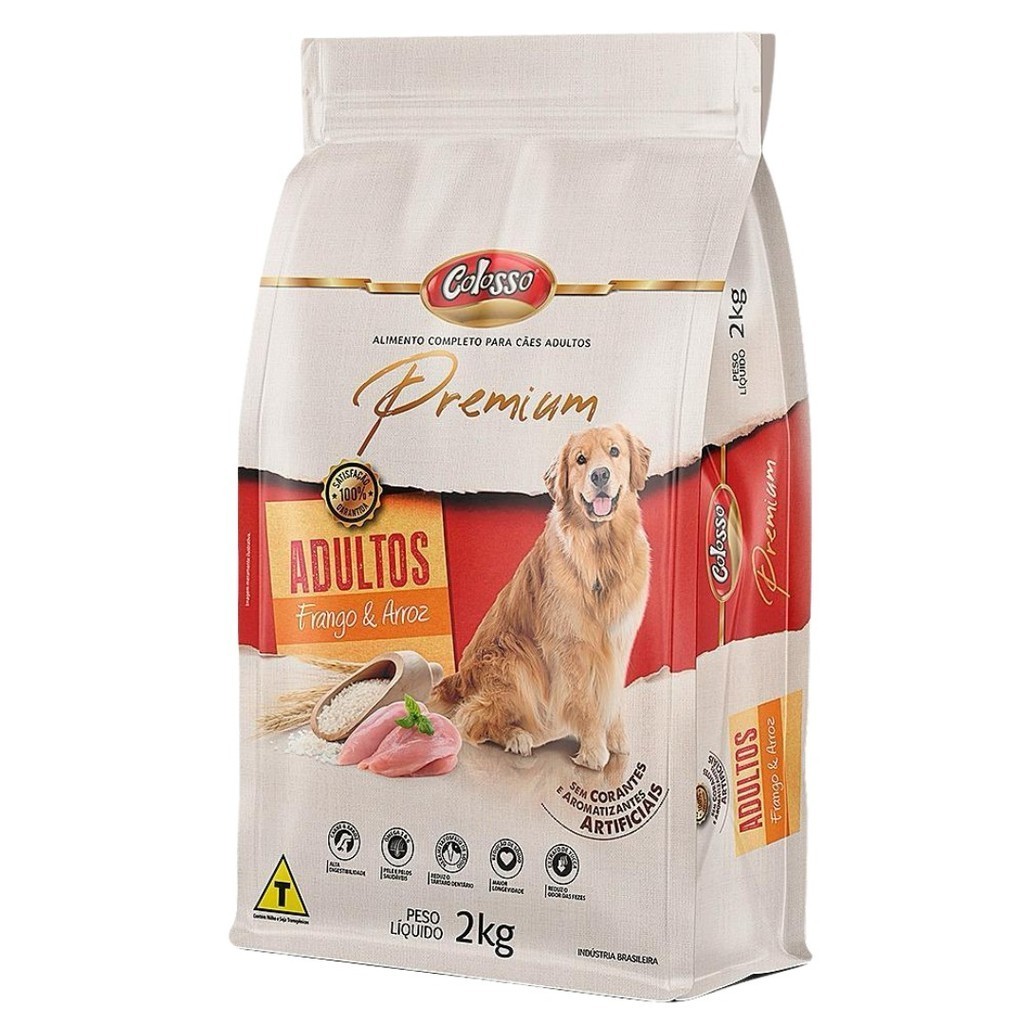 Ração Colosso Premium para Cães Adultos Frango 2kg