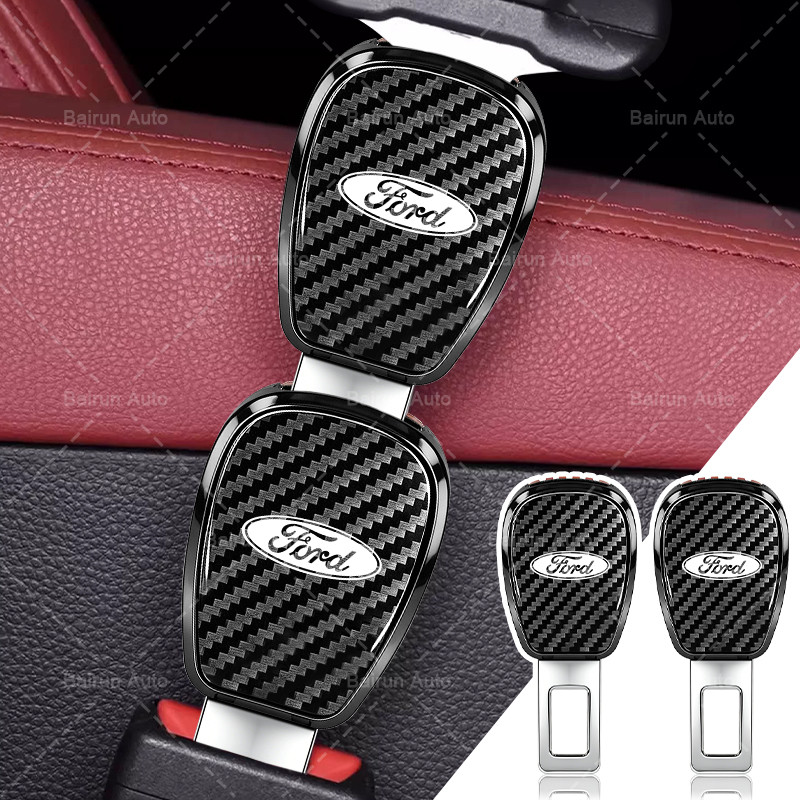 1/2 Pçs Cinto De Segurança Do Carro Fivela De Fibra De Carbono Extensão Plug Para Ford EVEREST Território Explorer Kug F