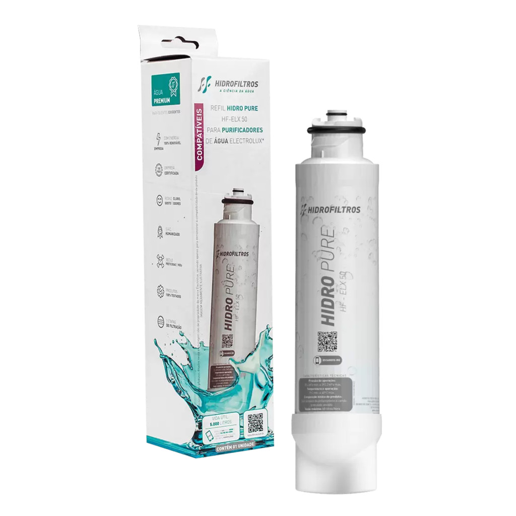 Refil Hidrofiltros Compatível Electrolux Pe12a Pe12b Pe12g Pe12v HF-ELX 50