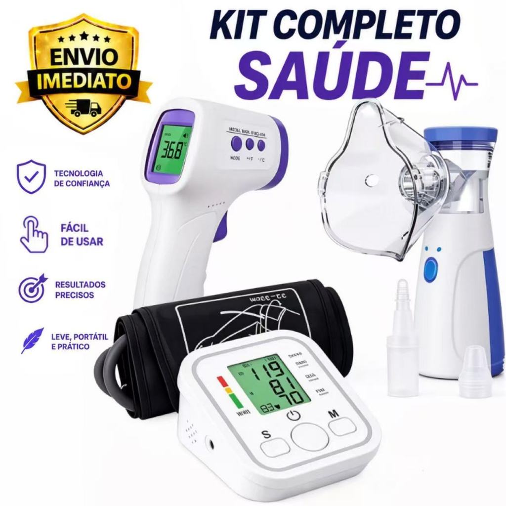 Medidor de Pressão Digital com Nebulizador e Termômetro