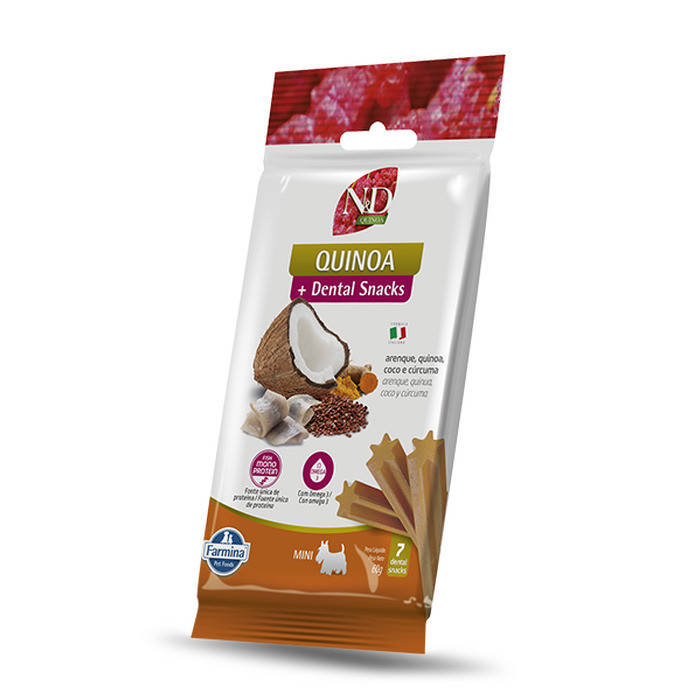 SNACK ND QUINOA ARENQUE CÃO ADULTO MINI 60G