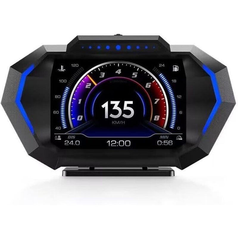 Alarme , Consumo Digital , P24 , Com Medidor De Velocidade Adequada , Carros Obd2 OBD + GPS Car Up All Fuel Para RPM , C