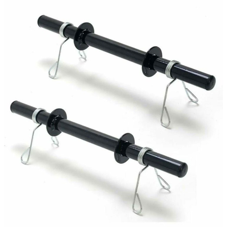 2 Barras oca de 40 cm para halteres anilhas peso musculação academia exercícios físico com presilhas Kit Maromba