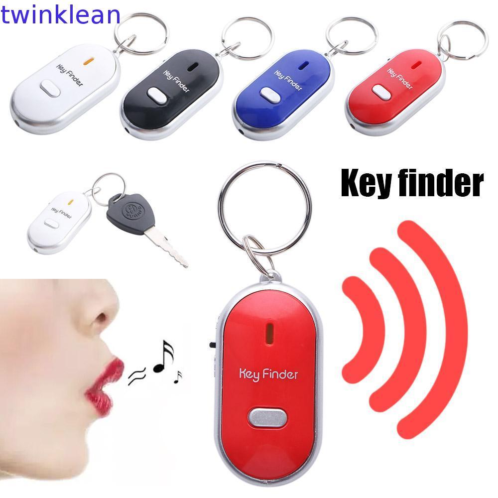 TWINKLEAN Keyfinder Apito Sensores Luz Inteligente Tocha Anti-Perdido Mini Chaveiro Localizador Rastreador