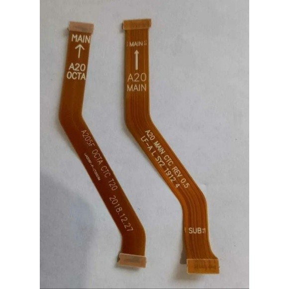 Kit Flex LCD Nº1 + Nº2 Samsung Galaxy A20 A205 | Cabo Main/Sub + Placa Mãe | Peças Novas Reposição