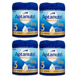 Kit 4 Primeira Infância Aptanutri Premium 3 1-3 Anos 800g