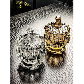 Tigela de vidro de cristal, prato de frutas, jarra de doces com tampa, caixa de armazenamento, ninho de pássaro, cinzeir