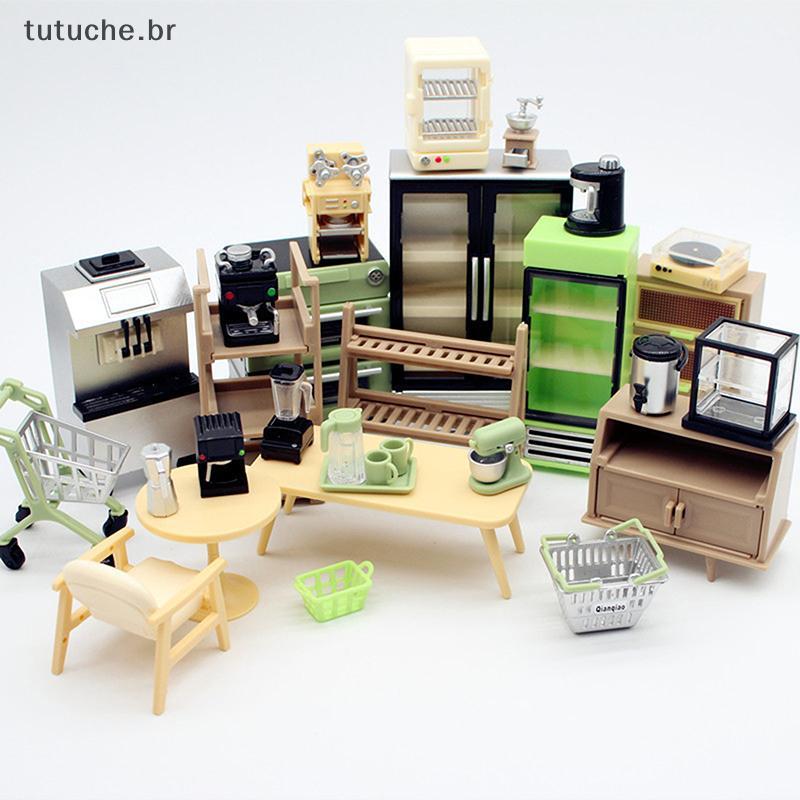 TU 1 : 12 Casa De Bonecas Em Miniatura Grade Espaço Mini Espremedor Suprimentos Cozinha Cena Modelo Decoração Brinquedo