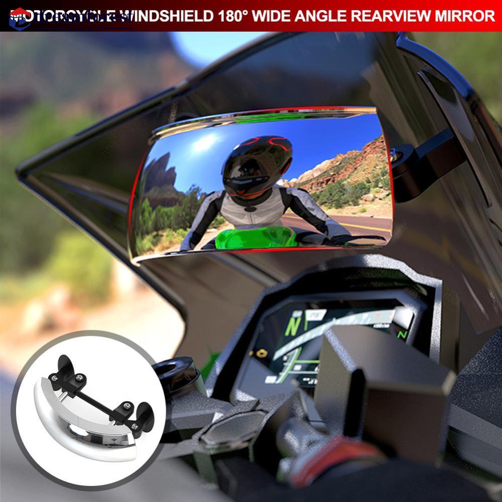 DREAMFOREST Motocicleta Pára-Brisa 180 Grande Angular Espelho Retrovisor Visibilidade Panorâmica Rua Bicicleta Brisas Le