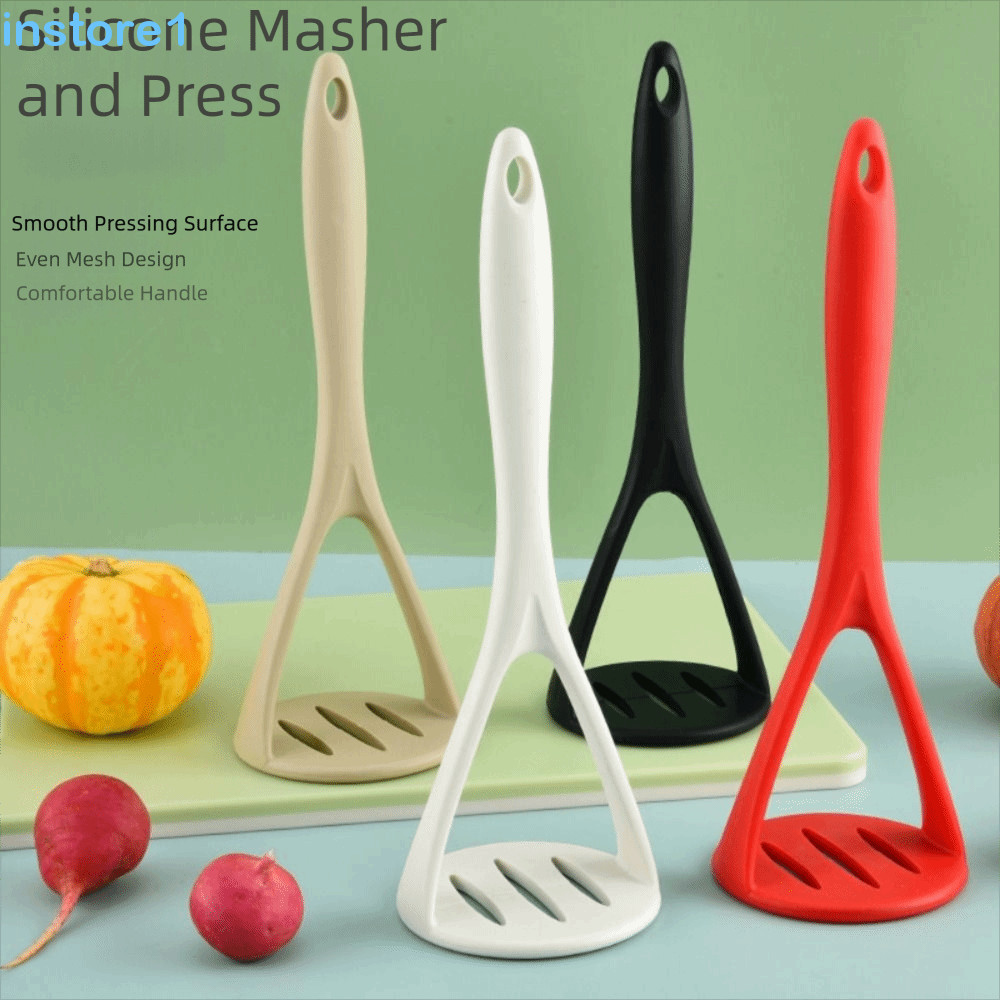 INSTORE Espremedor De Batata De Silicone , Esmagamento De Abacate Antiaderente Sem Riscos , Triturador Manual De Vegetai