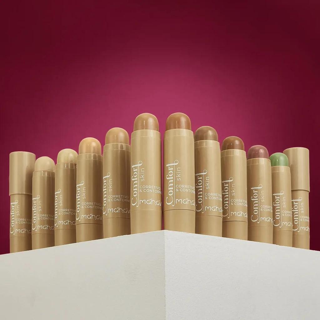 CORRETIVO E CONTORNO STICK CONFORT SKIN MAHAV
