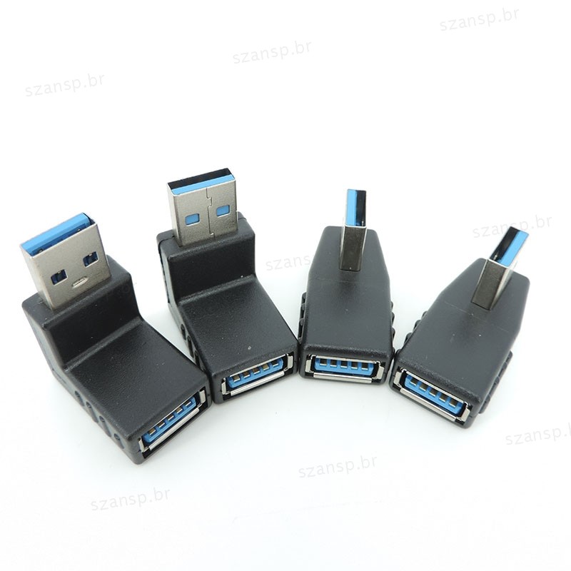 4 Tipos 1pcs USB 3.0 A Macho Para Fêmea Adaptador Conector Conversor plug Cabo Adaptadores Acoplador De Ângulo De 90 Gra