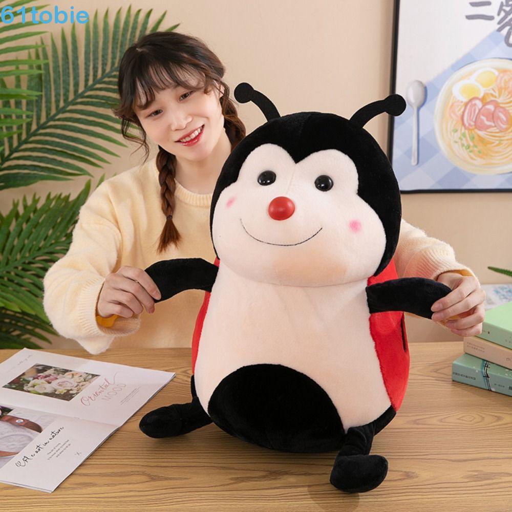 TOBIE Coccinellidae Brinquedo De Pelúcia , Inseto Animal Joaninha Boneca Olhos 3D Rouge Simulação Brinquedos