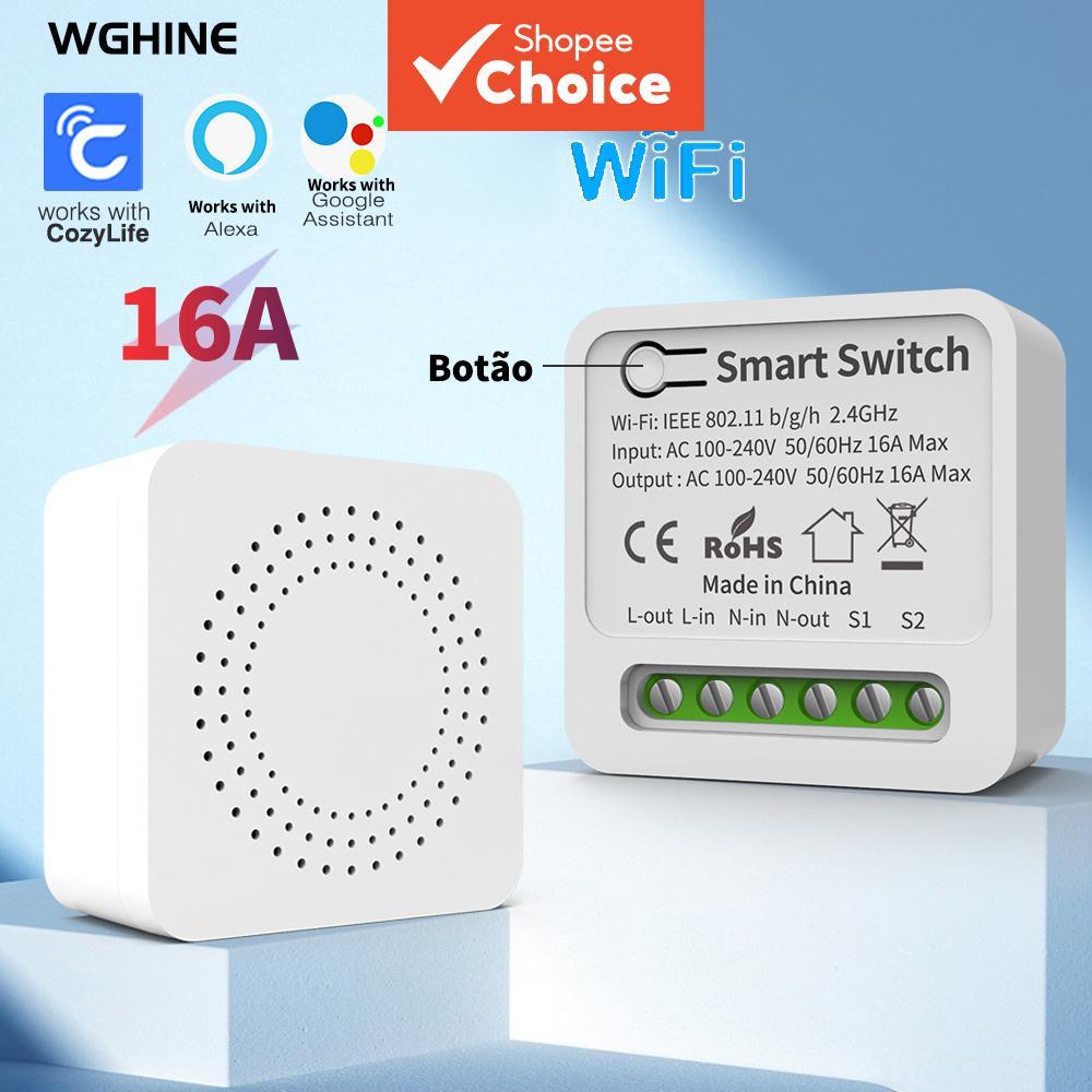 Interruptor inteligente, timer de interruptor, suporta 16A, Mini 2026, compatível com Alexa e Google Home, controle por