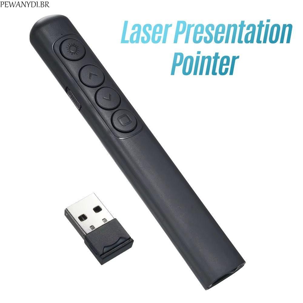 Clicker De Apresentação Sem Fio PEWANYDI , Caneta Flip Laser PPT Hyperlink 2.4 Ghz , Ponteiro Remoto Infravermelho